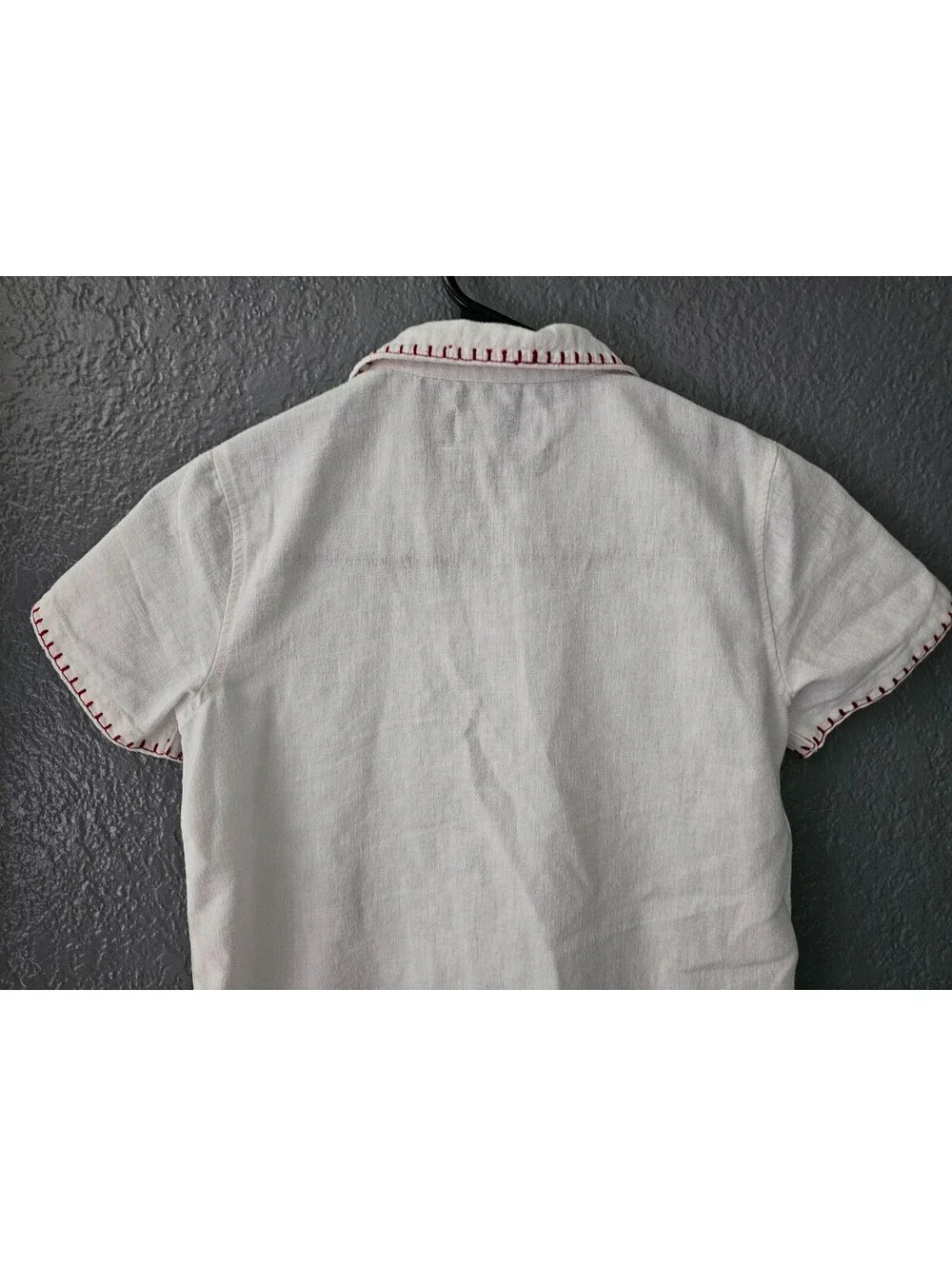Boy's Old Navy Disney Button Up Shirt Embroidered Mickey Minnie Size Small 6-7